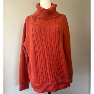 Haggard Womans Cable Knit W/ Tiny Embellishments in Burnt Orange!!